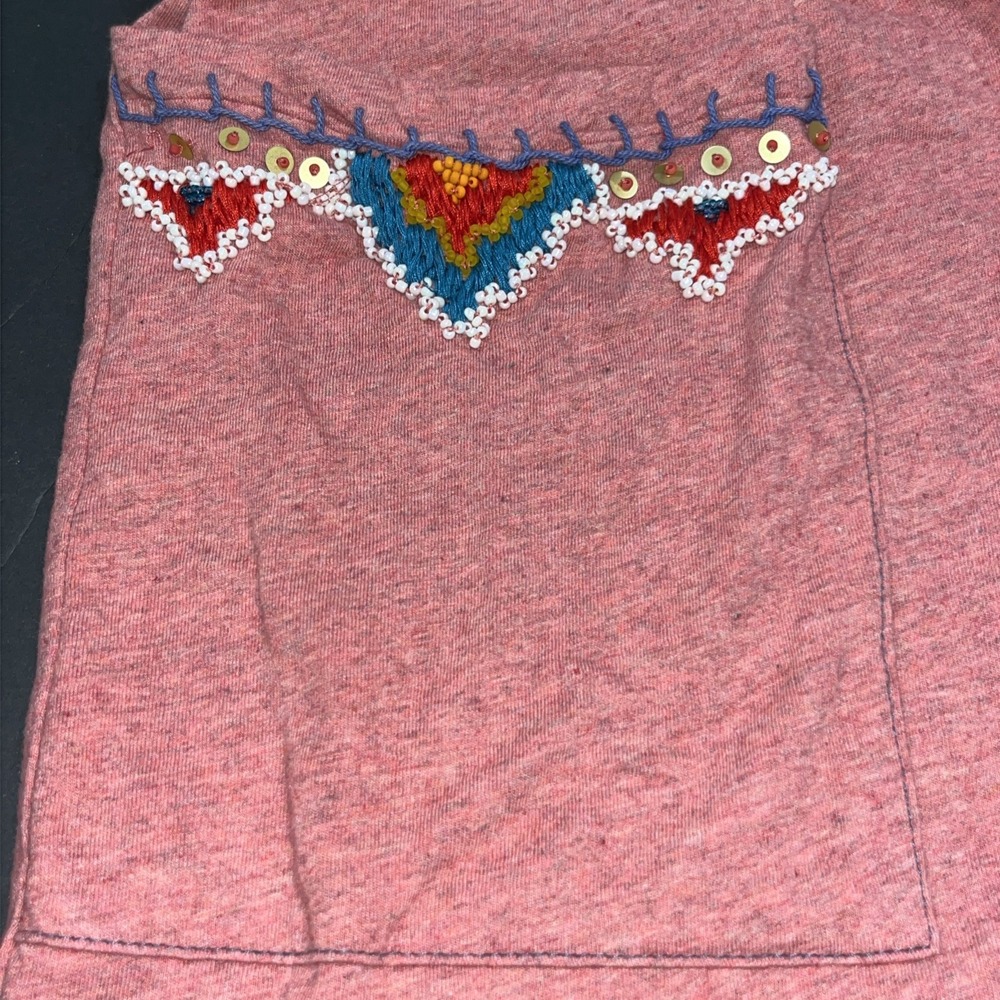 2- Double D RanchShort Pull On Skirts Pink & Gray Embroidered Sz Med Tie Waist - Picture 5 of 16